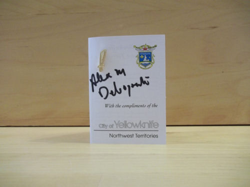 Alex Debogorski Signed Pin Card