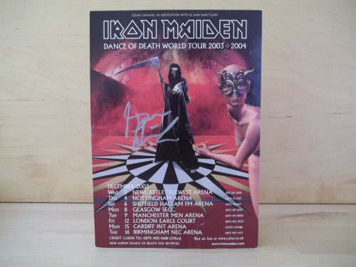 Unknown Signature on Iron Maiden Tour Flyer
