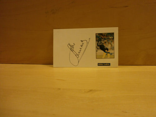 John Lukic Signed White Card