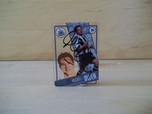 Michael Owen Signed Football Card Michael Owen Signed Football Card