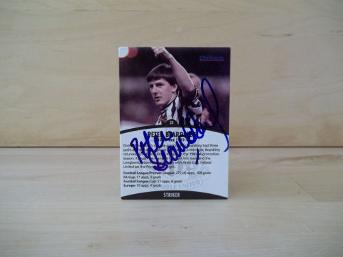 Peter Beardsley Signed Football Card Peter Beardsley Signed Football Card