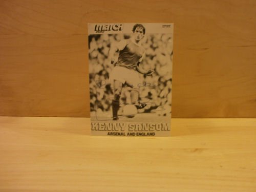 Kenny Sansom Signed Black and White Photo Kenny Sansom Signed Black and White Photo