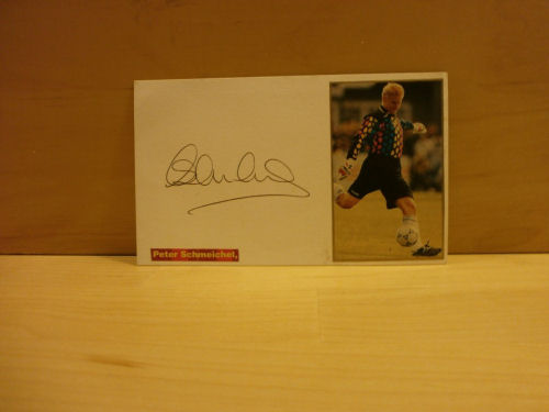 Peter Schmeichel Signed White Card
