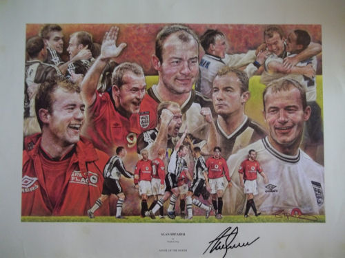 Alan Shearer Signed Poster Alan Shearer Signed Poster