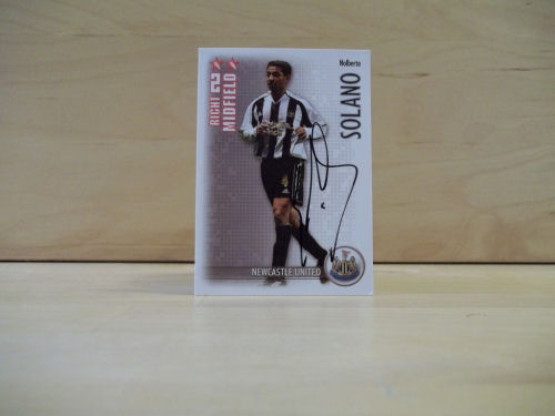 Nolberto Solano Signed Football Card Nolberto Solano Signed Football Card