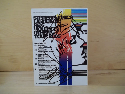 Stereophonics Signed Tour Flyer