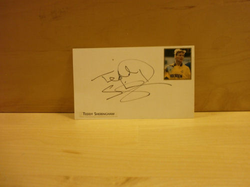 Teddy Sheringham Signed White Card Teddy Sheringham Signed White Card