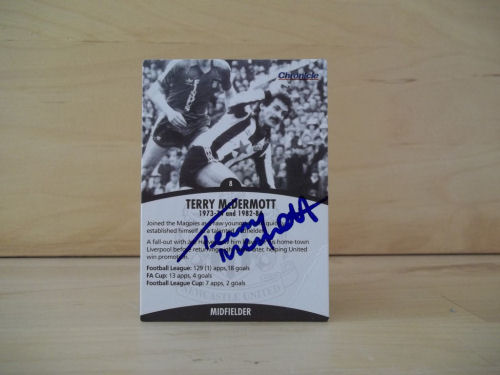 Terry McDermott Signed Football Card