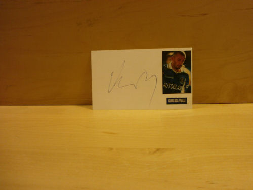 Gianluca Vialli Signed White Card