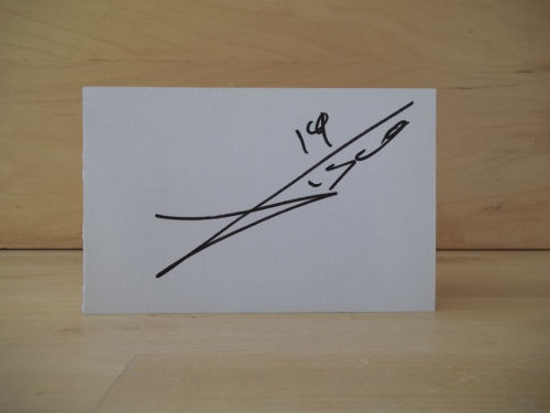 Xisco Signed White Card Xisco Signed White Card