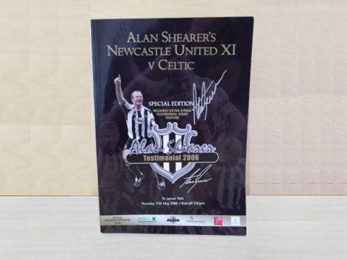 Alan Shearer Signed Football Programme Alan Shearer Signed Football Programme