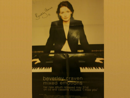 Beverley Craven Signed Promo Poster Beverley Craven Signed Promo Poster