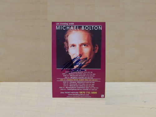 Michael Bolton Signed Tour Flyer Michael Bolton Signed Tour Flyer