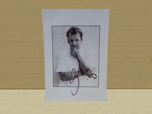 Gordon Ramsay Signed Black and White Photo