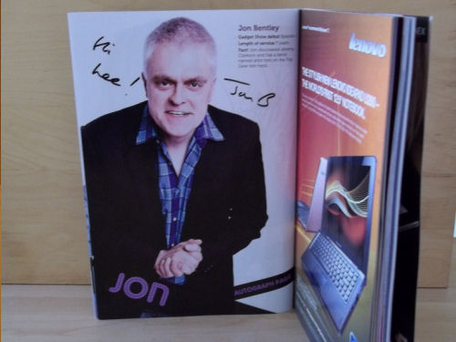 Jon Bentley Signed Gadget Show Magazine