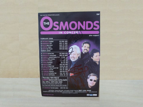 Multiple Signed The Osmonds Tour Flyer Multiple Signed The Osmonds Tour Flyer