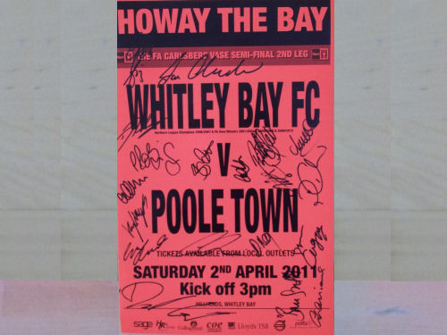 Whitley Bay FC Multi Signed Poster Whitley Bay FC Multi Signed Poster