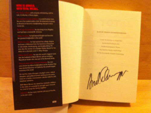 Arnold Schwarzenegger Signed Book
