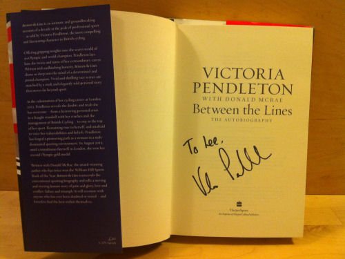 Victoria Pendleton Signed Book Victoria Pendleton Signed Book