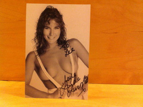 Linda Lusardi Signed Black and White Photo Linda Lusardi Signed Black and White Photo