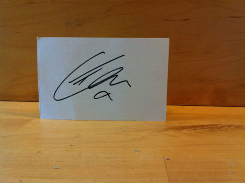Frankie Cocozza Signed White Card