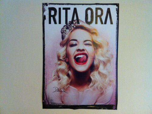 Rita Ora Signed Poster