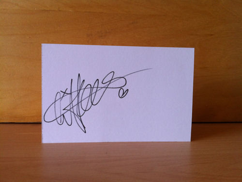 Tiff Lees Signed White Card