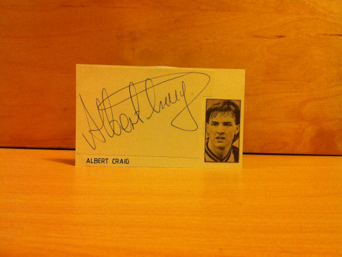 Albert Craig Signed White Card Albert Craig Signed White Card