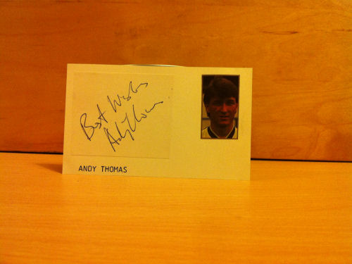 Andy Thomas Signed White Card Andy Thomas Signed White Card