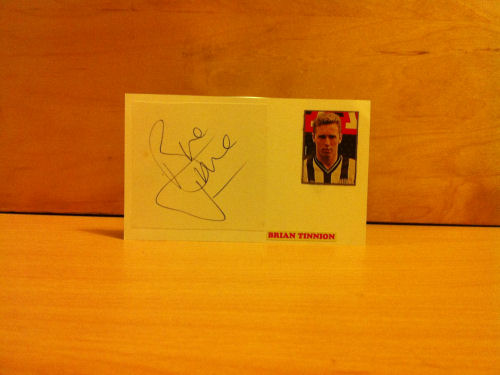 Brian Tinnion Signed White Card Brian Tinnion Signed White Card