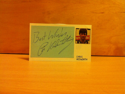 Chris Hedworth Signed White Card Chris Hedworth Signed White Card