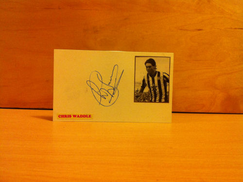 Chris Waddle Signed White Card Chris Waddle Signed White Card