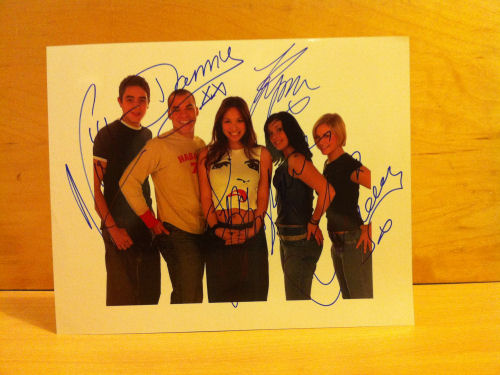 Danny Foster, Myleene Klass, Kym Marsh, Suzanne Shaw, Noel Sullivan – Hearsay Signed Colour Photo