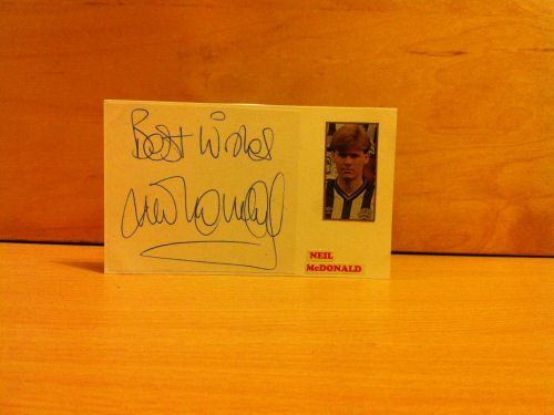 Neil McDonald Signed White Card Neil McDonald Signed White Card