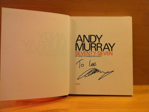 Andy Murray Signed Book