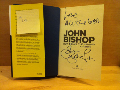 John Bishop Signed Book John Bishop Signed Book