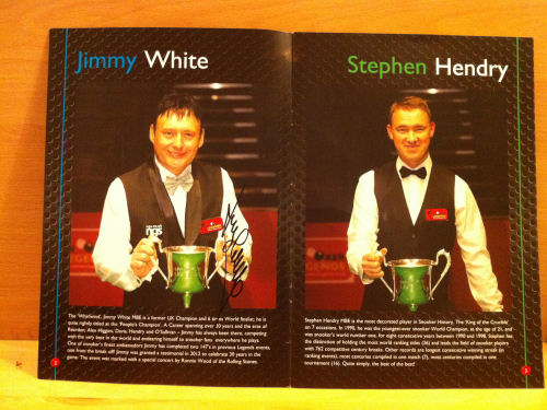 Jimmy White Signed Snooker Programme