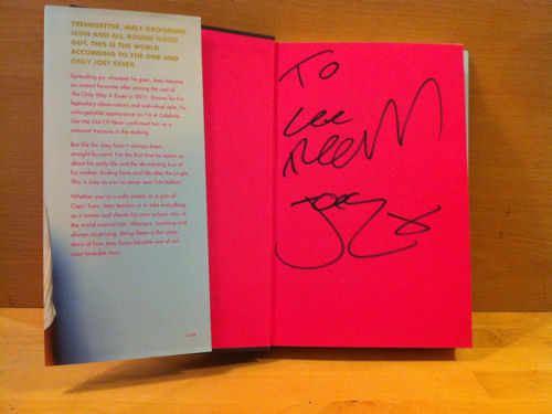 Joey Essex Signed Book Joey Essex Signed Book