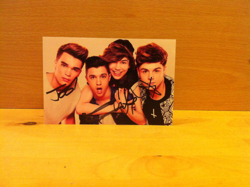 JJ Hamblett, Jaymi Hensley, Josh Lloyd-Cuthbert, George Shelley – Union J Signed Colour Photo