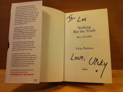 Vicky Pattison Signed Book Vicky Pattison Signed Book