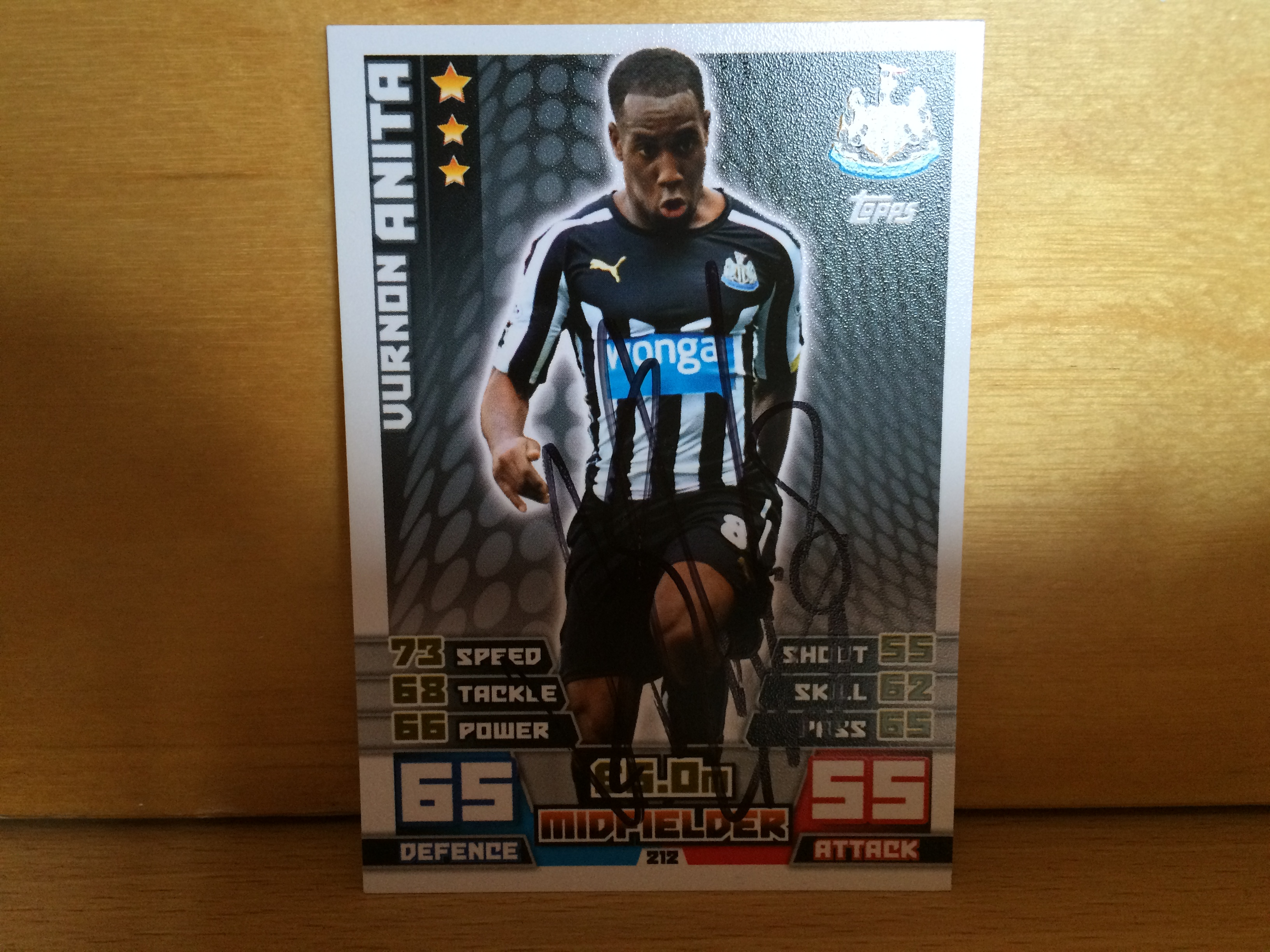 Vurnon Anita Signed Football Card Vurnon Anita Signed Football Card