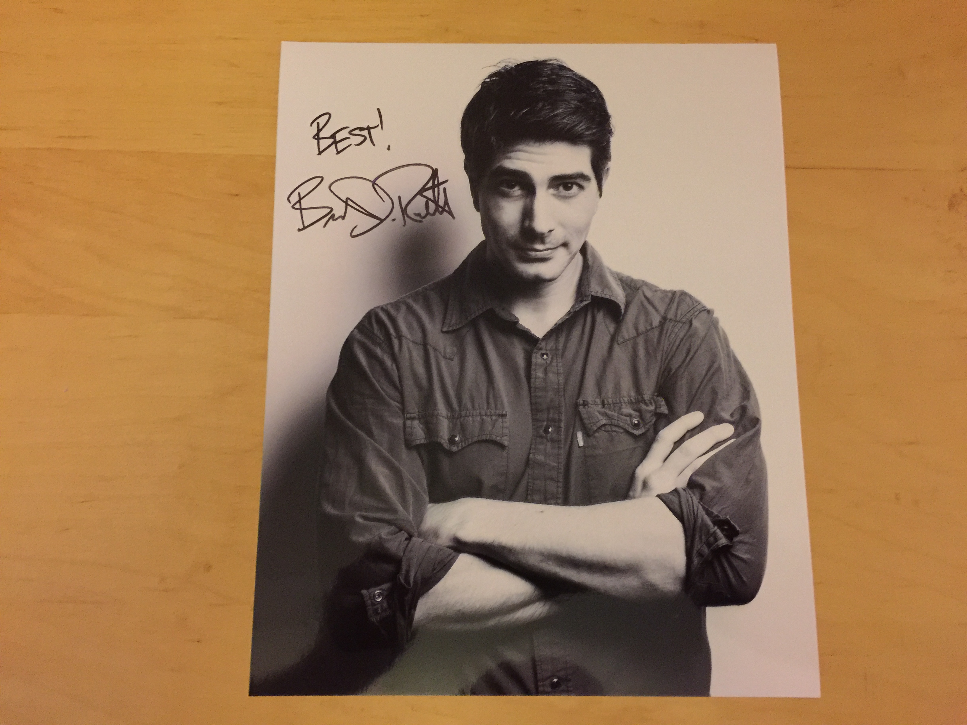 Brandon Routh Signed Black and White Photo Brandon Routh Signed Black and White Photo