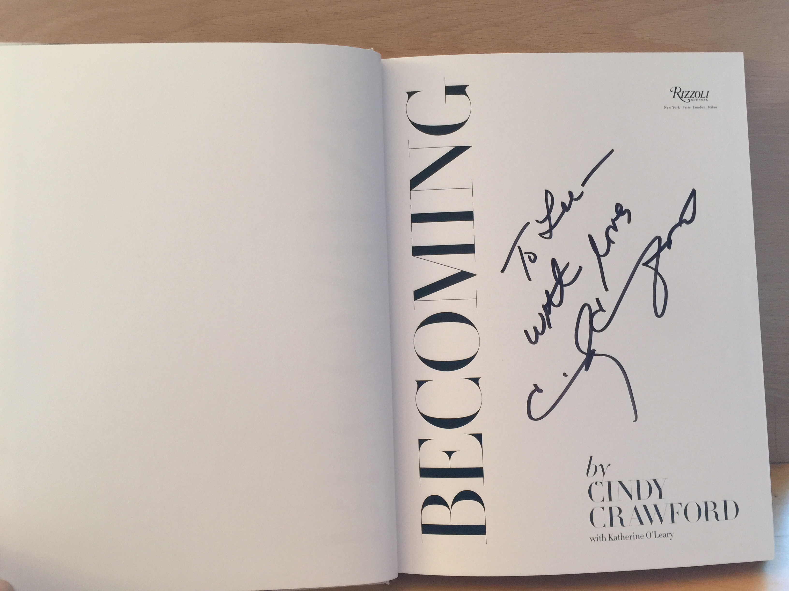 Cindy Crawford Signed Book Cindy Crawford Signed Book