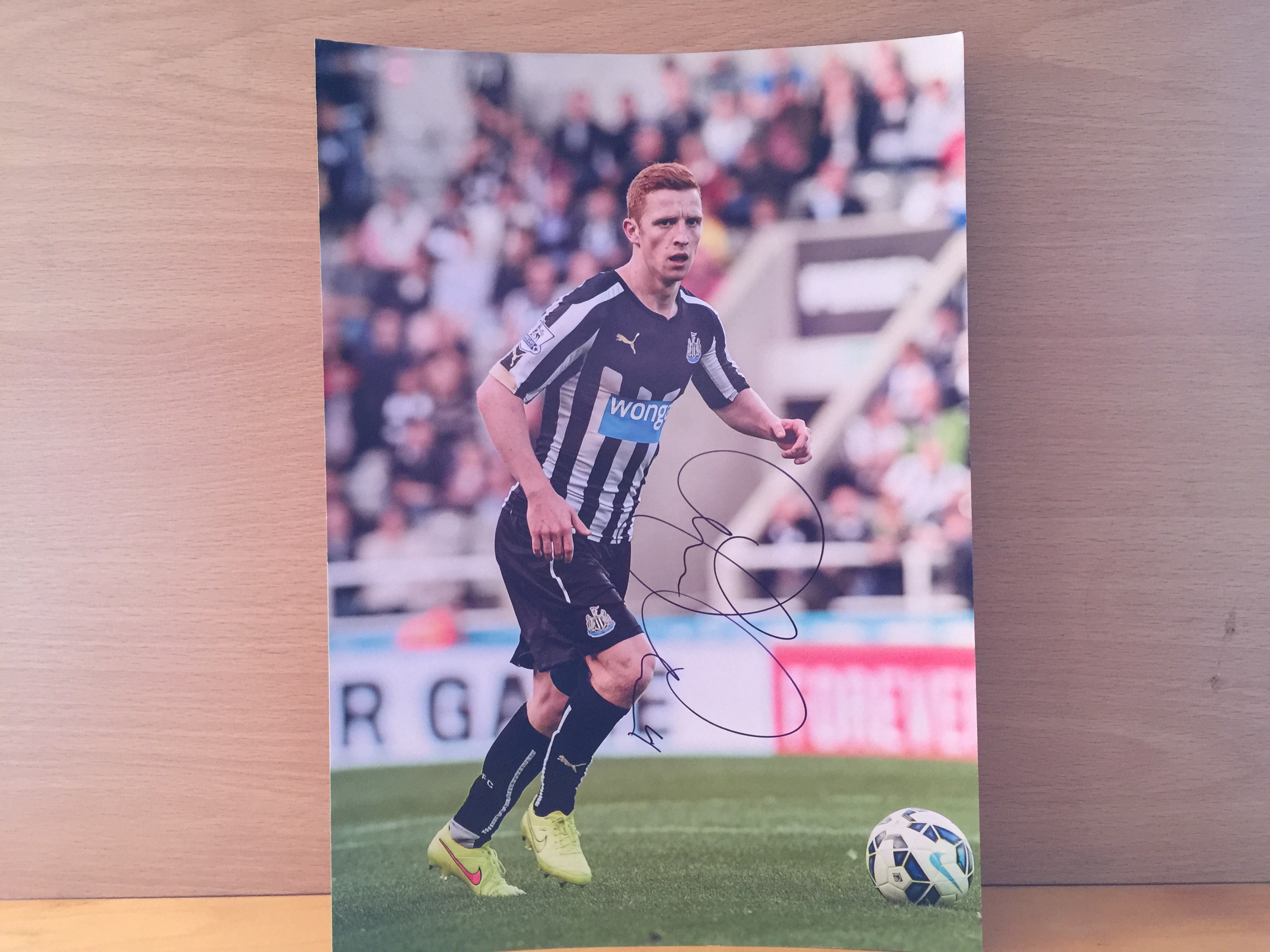 Jack Colback Signed Colour Photo Jack Colback Signed Colour Photo