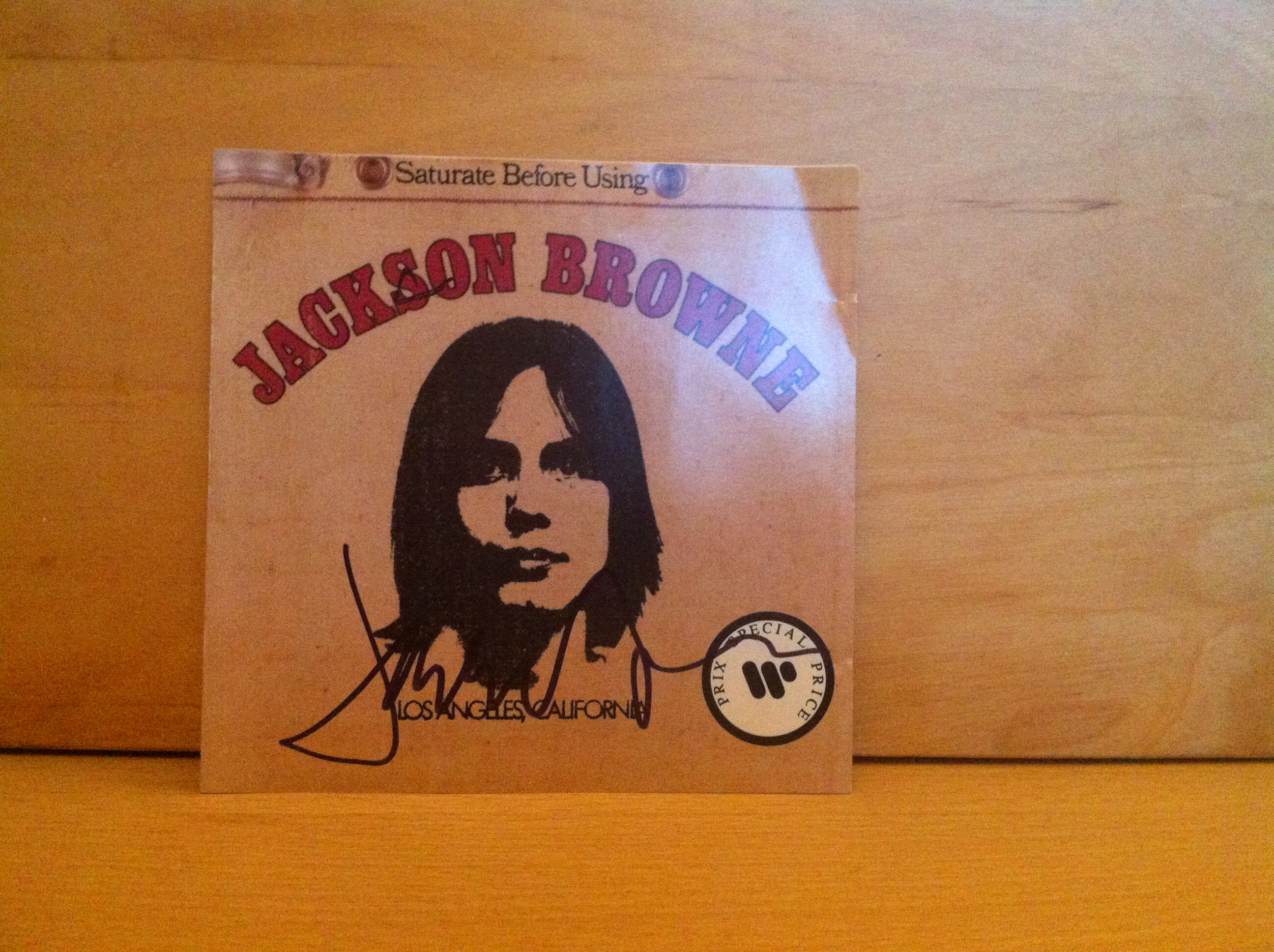 Jackson Browne Signed Album Cover