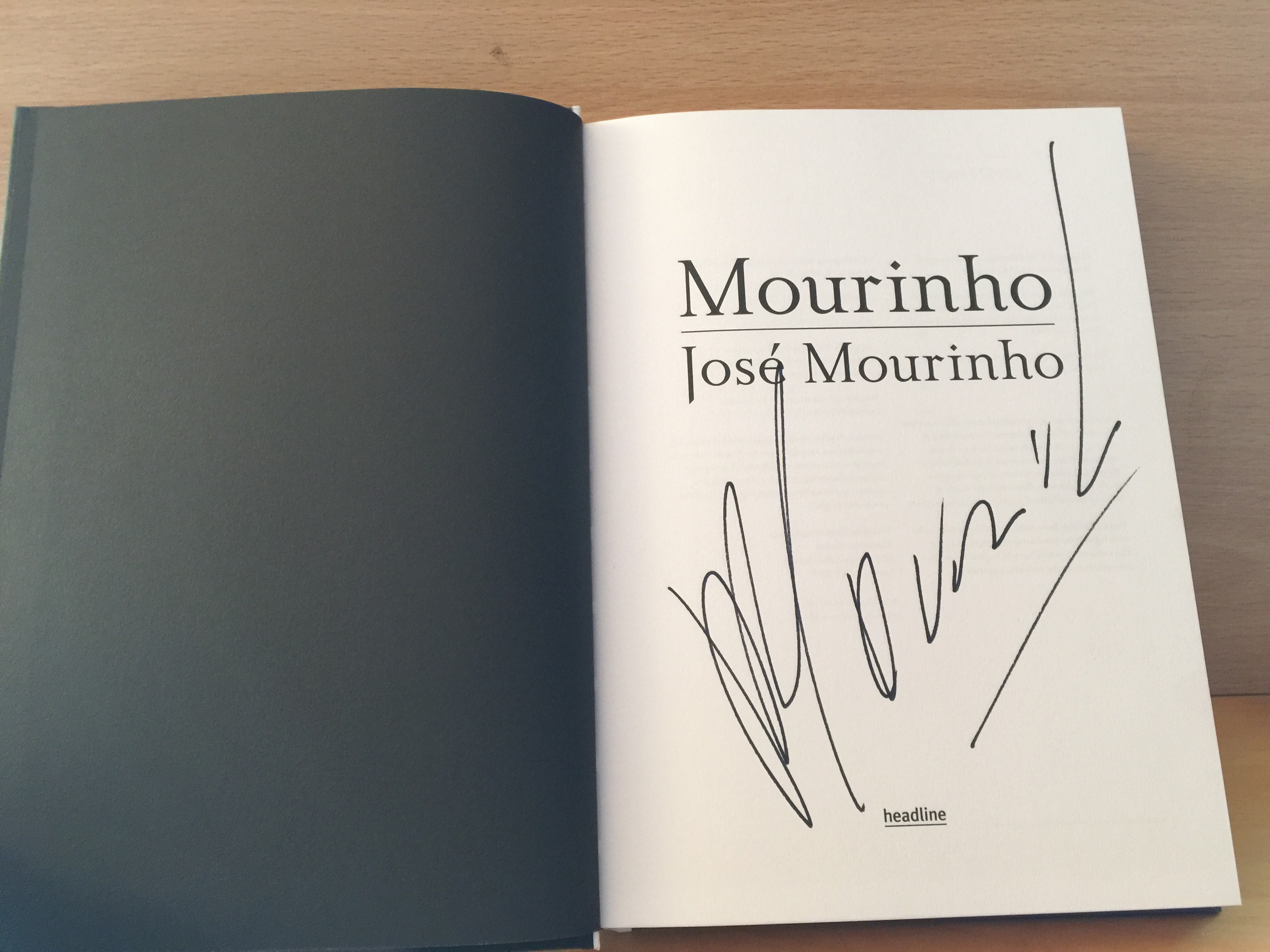 José Mourinho Signed Book