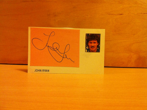 John Ryan Signed White Card
