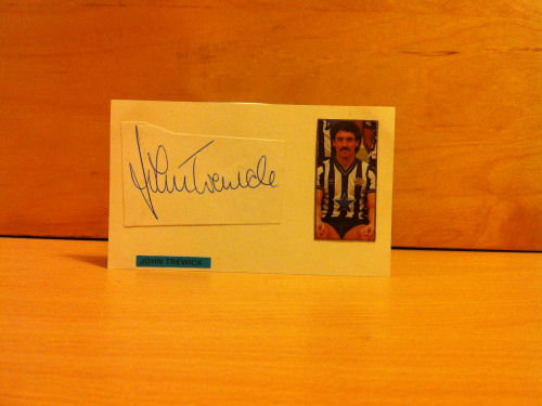 John Trewick Signed White Card