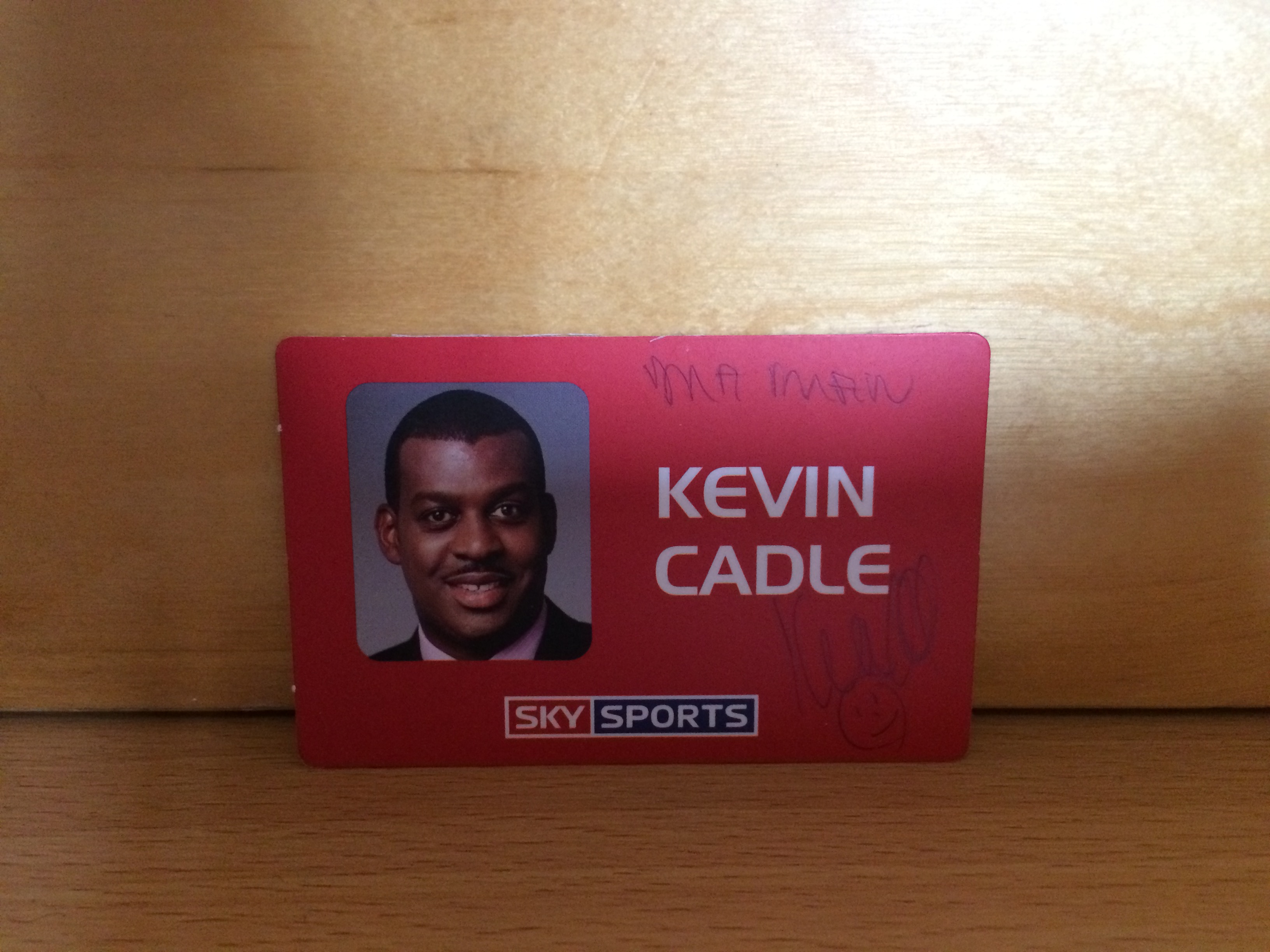 Kevin Cadle Signed Card