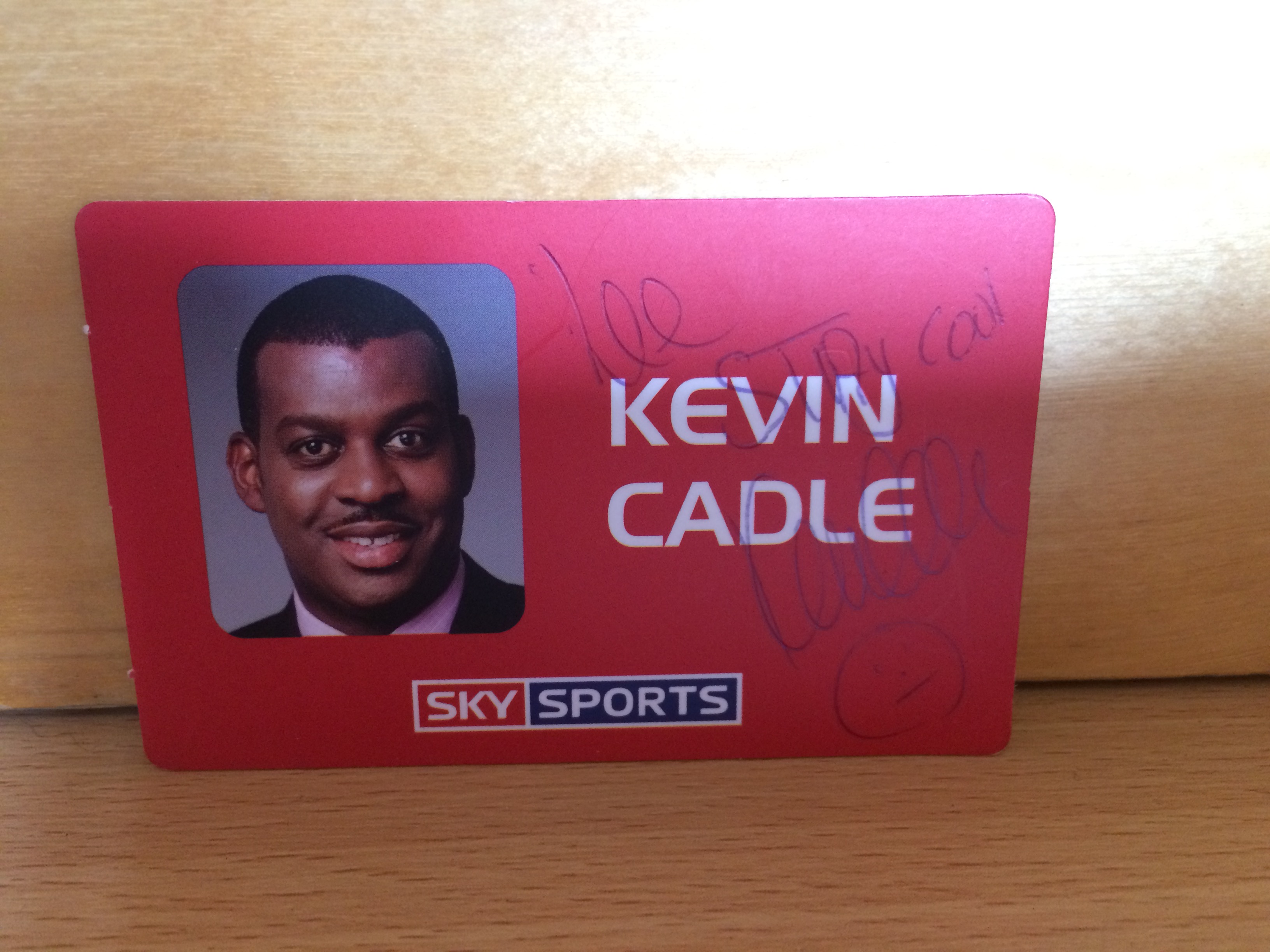Kevin Cadle Signed Card